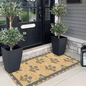 Othilic low-profile entry rug fits under doors and reduces dirt entry.