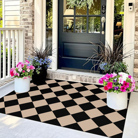 Othilic non-slip backing rug prevents slips in high-traffic foyers.