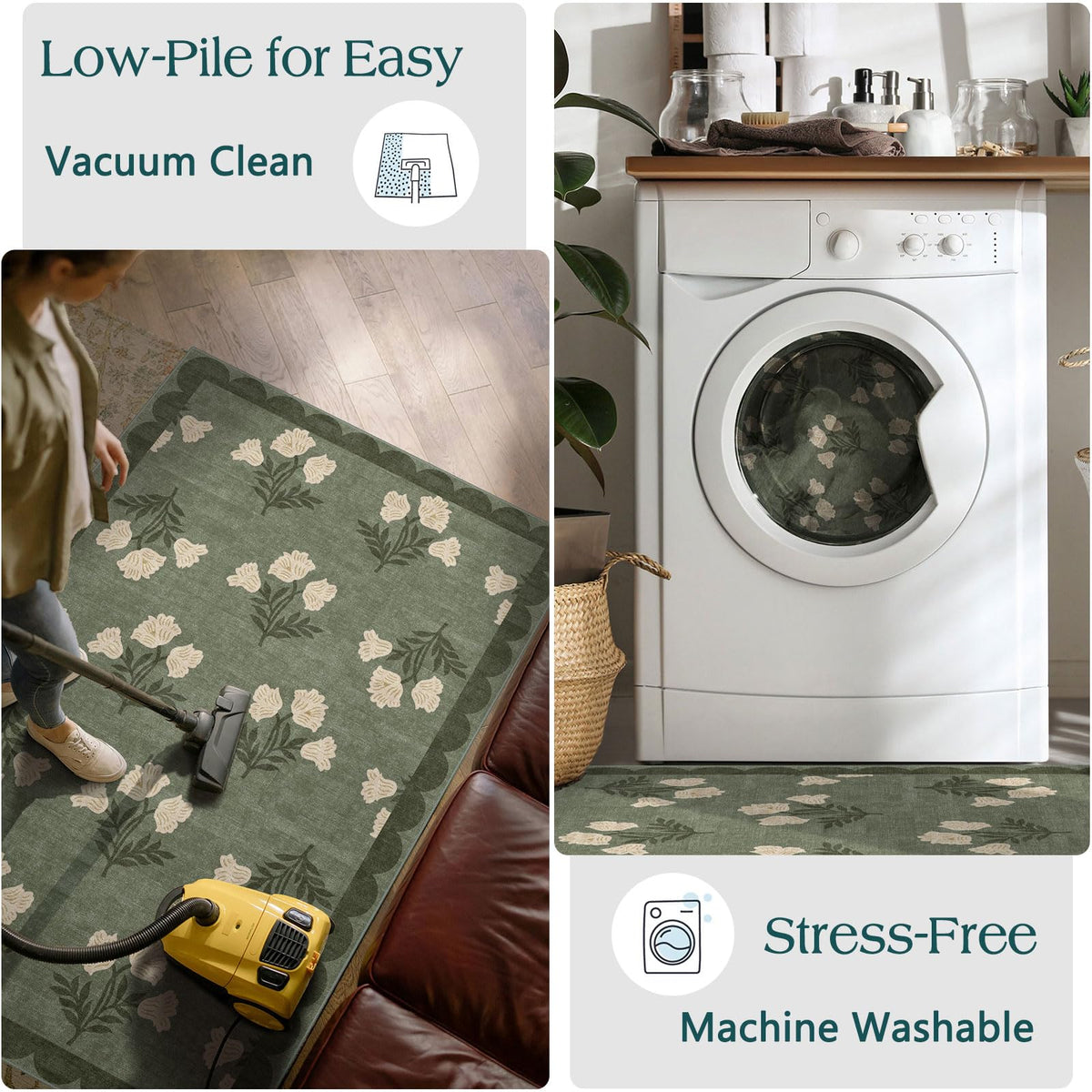 Othilic weather-ready mat is machine washable for easy upkeep.