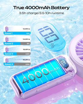 Otlonpe misting fan with 4 speeds for customized breeze