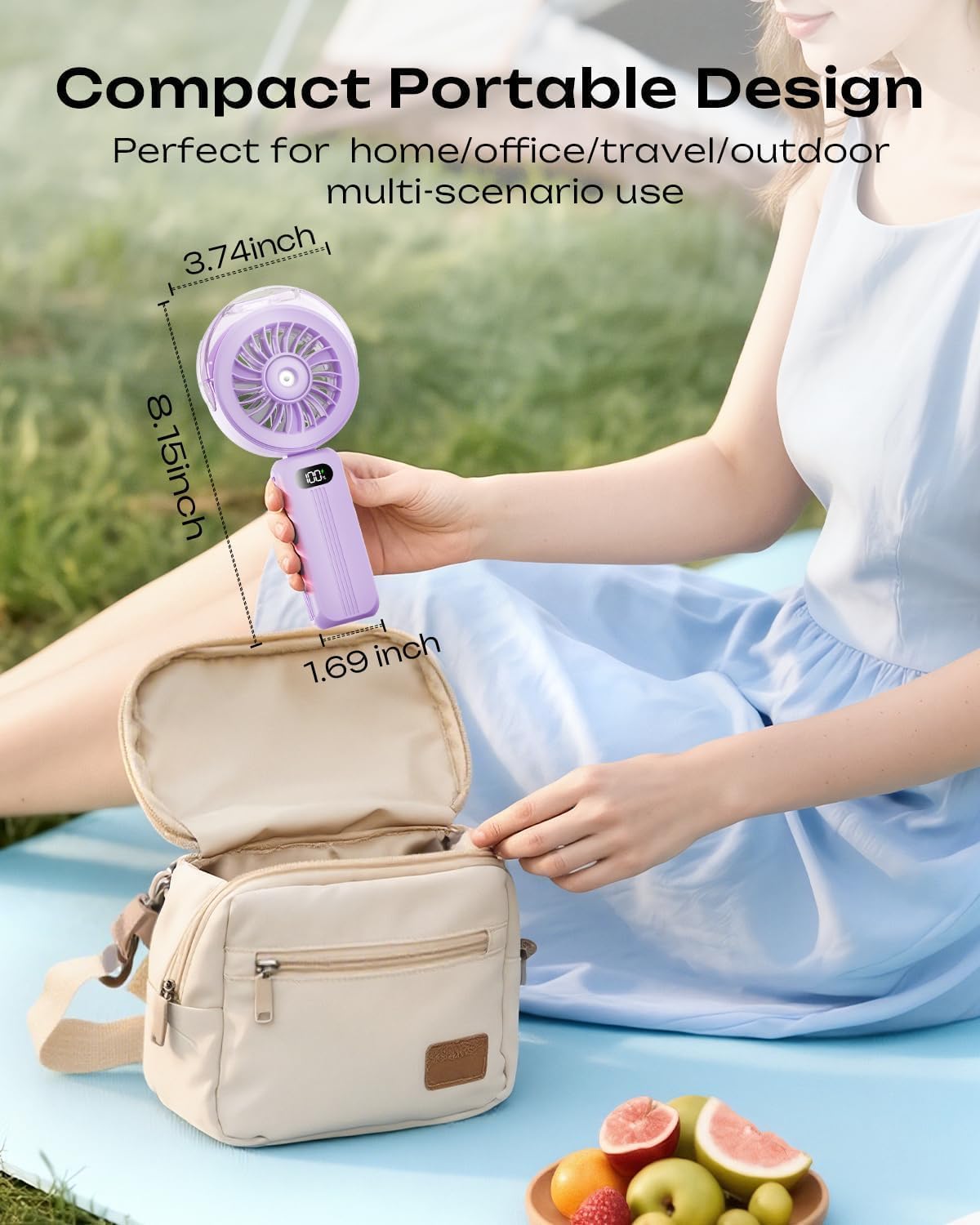 Otlonpe misting fan with lanyard included for travel