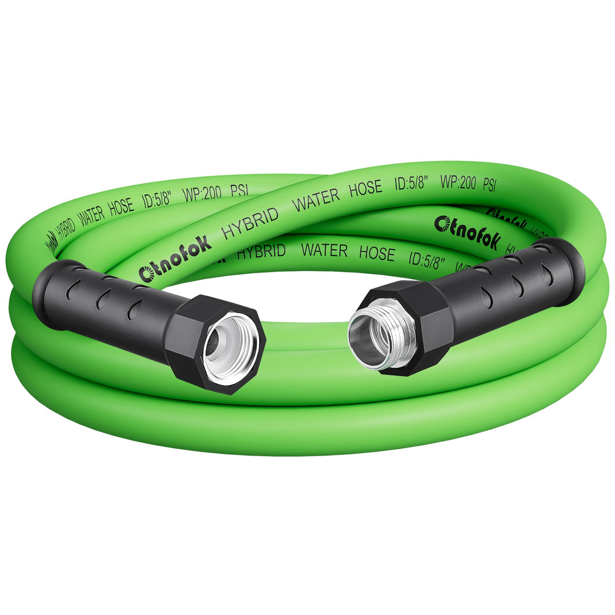 otnofok rubber garden hose with 360° swivel connector for smooth watering.