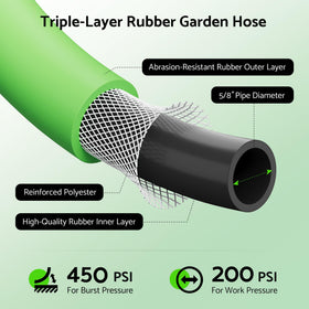 otnofok lightweight 15 ft hose reduces hand fatigue during tasks.