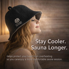 OTONANOSAUNABU gray sauna hat reversible color variation for two looks
