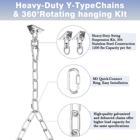 Otoolling 304 stainless steel ceiling hooks provide secure mounting.