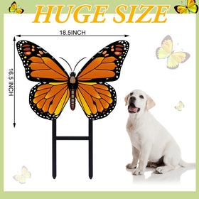 Otoolling butterfly garden stake cutout details enhance texture and visual interest in borders.