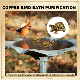 Otoolling copper bath disk birdbath-purification invites birds with clean, inviting standing water