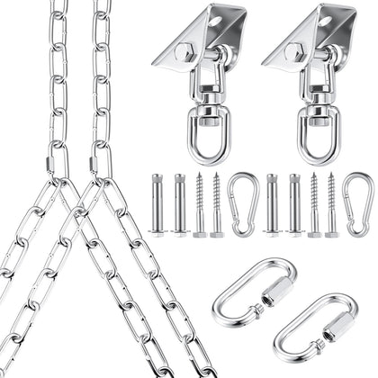Otoolling heavy-duty porch swing kit with Y-chains for sturdy outdoor setup.