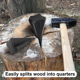 Two-wedge package enables efficient simultaneous log splitting.