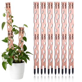 Otoolling wooden trellis assembly with interlocking design for stable support
