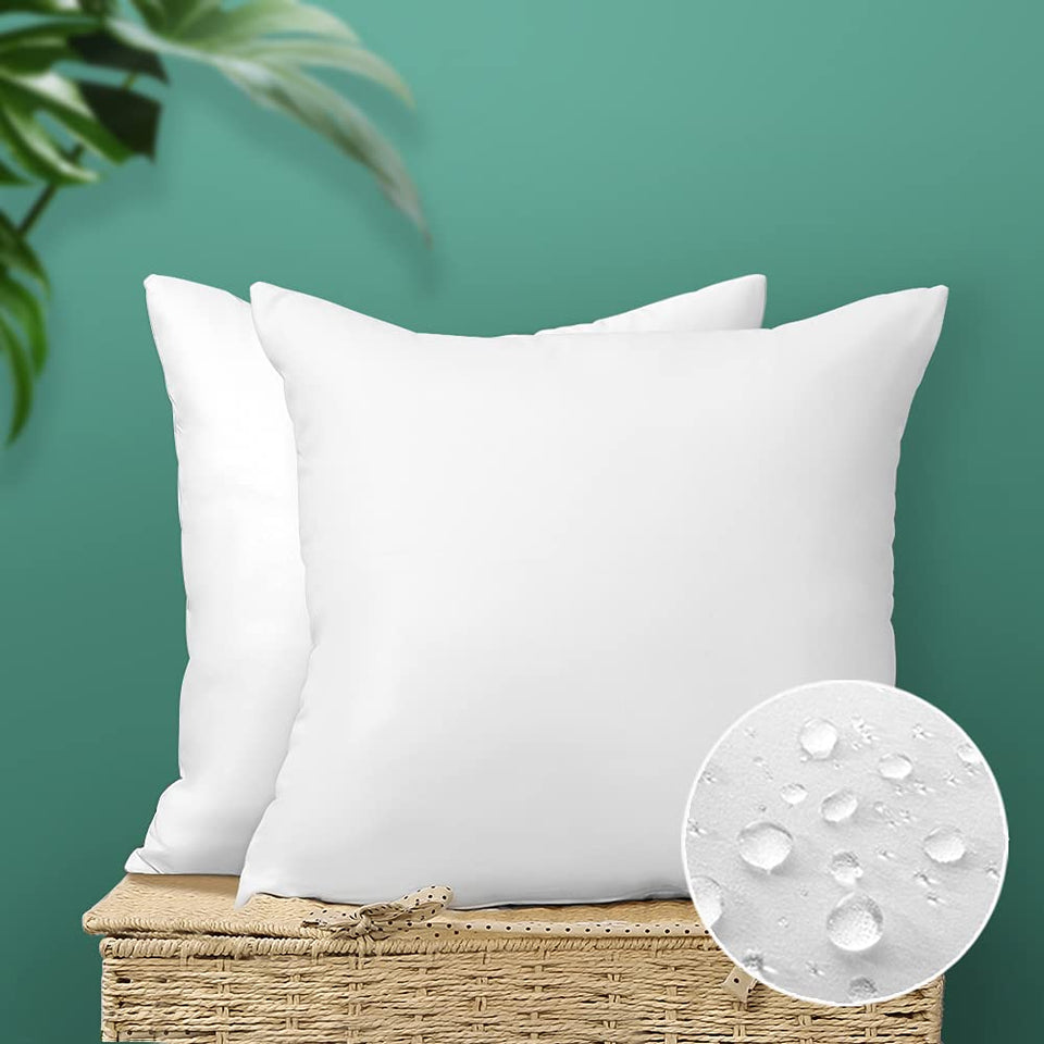 OTOSTAR outdoor pillow insert front view, white 20x20, ideal for patio cushions.
