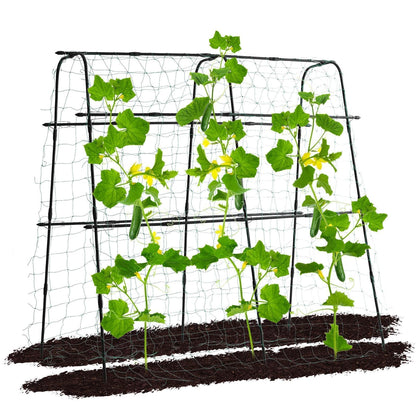 OTOSUNNY garden trellis 63-inch arch assembled for vertical growth.