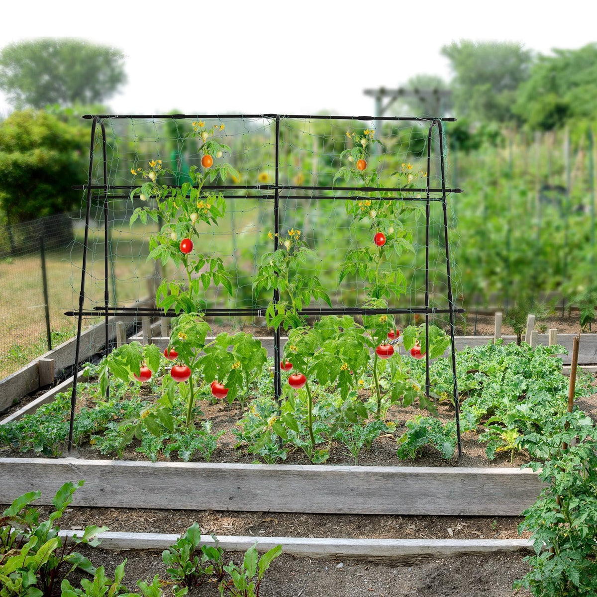 OTOSUNNY garden trellis netting closeup shows durable mesh.