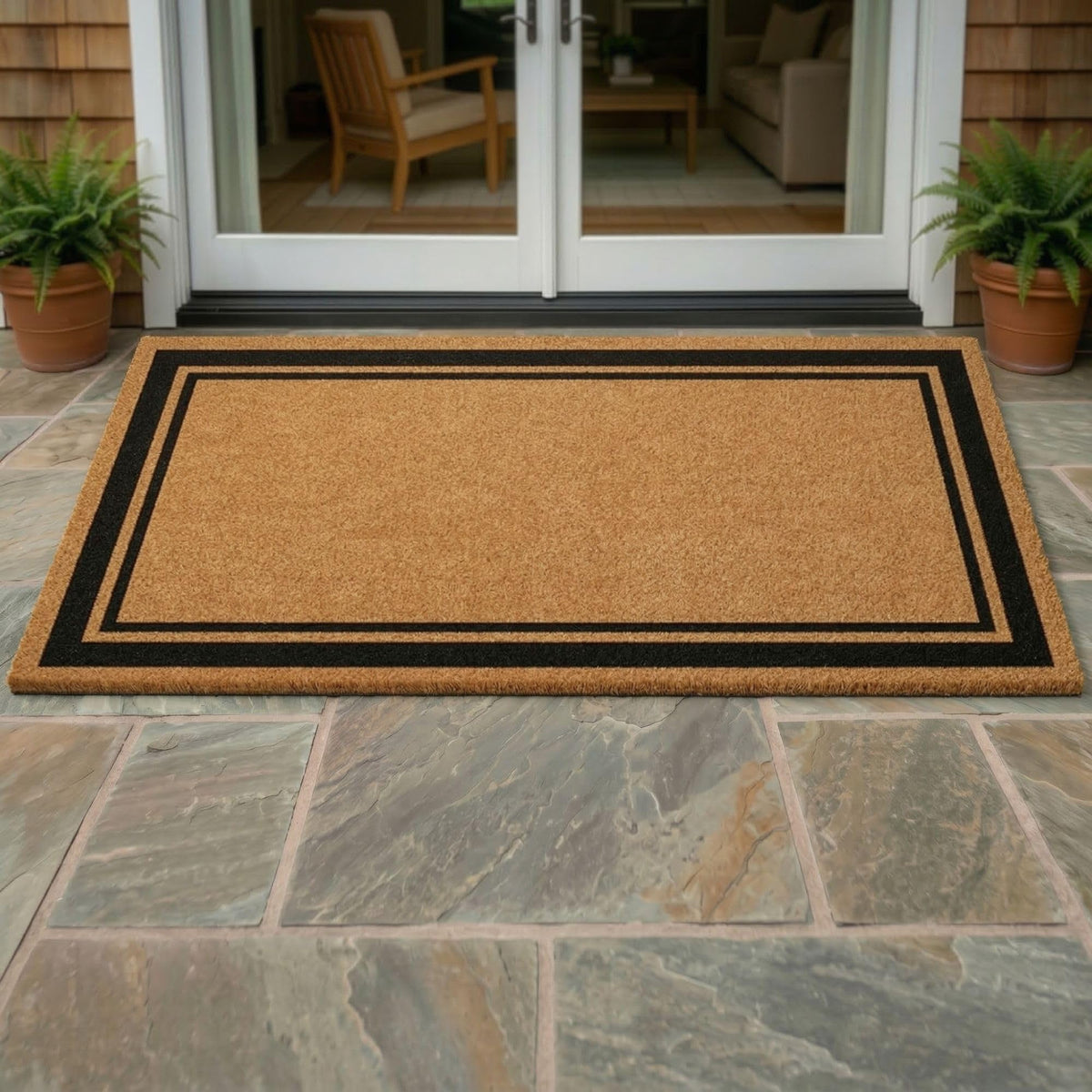 Ottomanson Coco Coir dirt-scrape performance for everyday front door use.