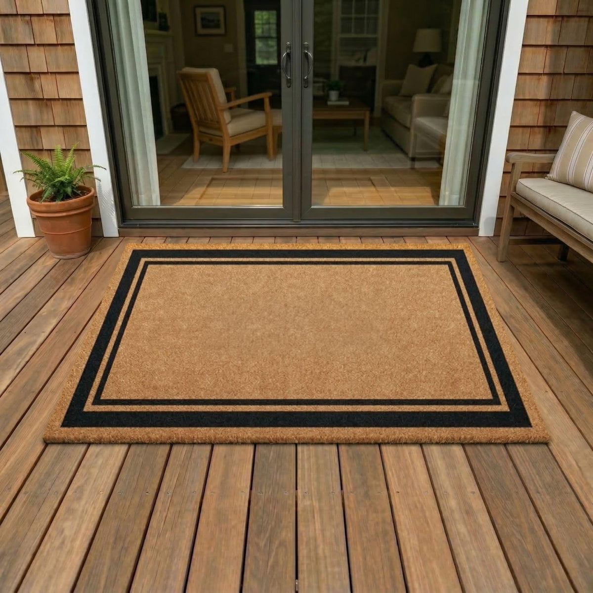 Ottomanson Coco Coir easy-clean maintenance for quick cleanup.