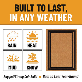 Ottomanson Coco Coir non-slip backing keeps the mat stable on busy entrances.