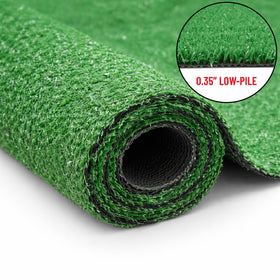 Drainage holes in Ottomanson faux turf for fast drying