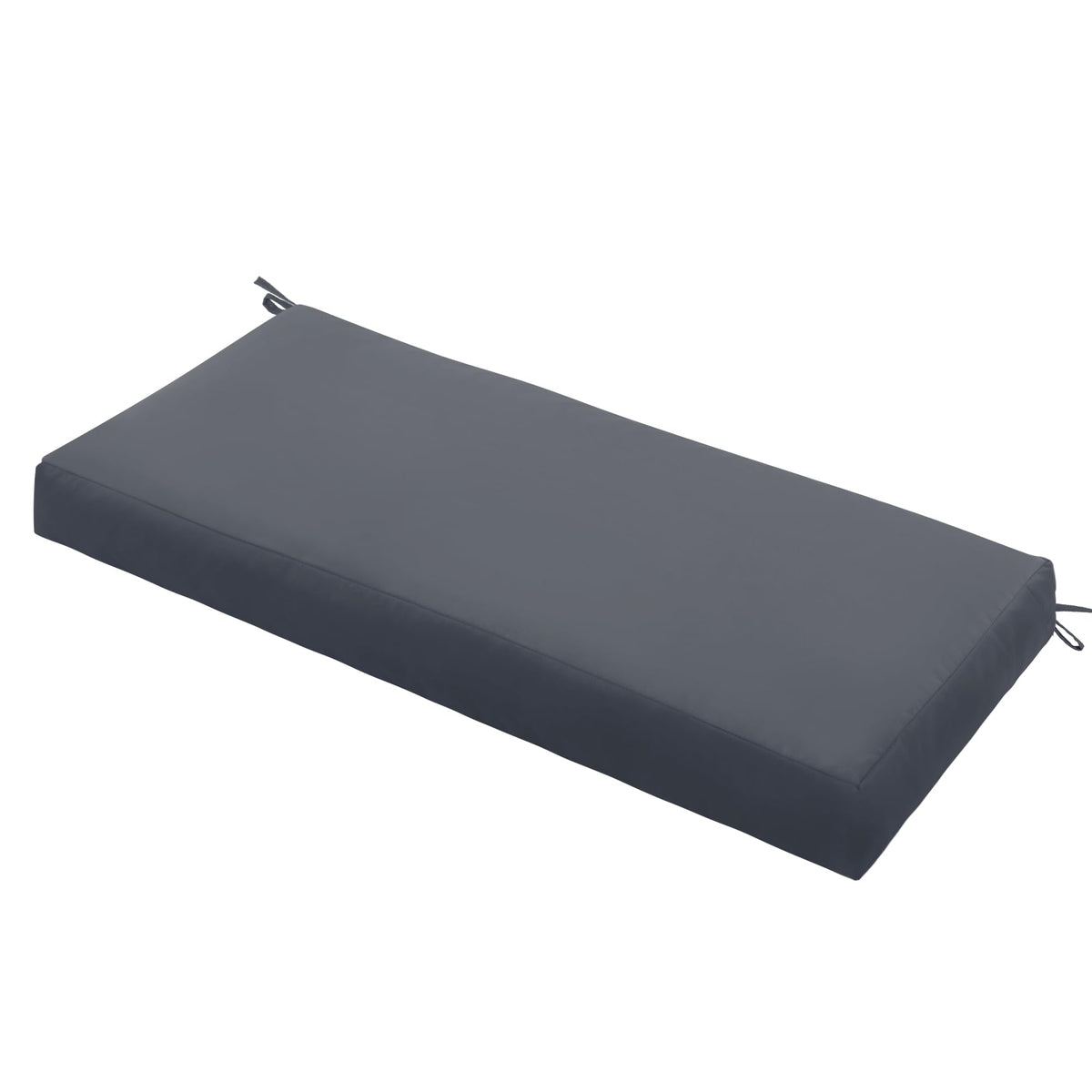 Ottowood outdoor bench cushion 48x18 in dark grey front view for outdoor seating comfort