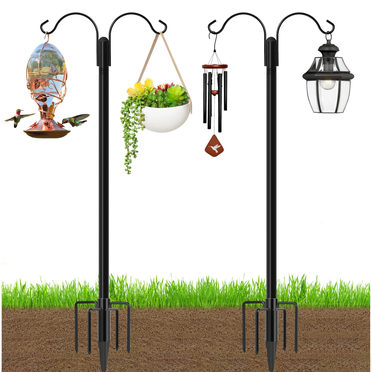 Ottsuls bird feeder pole 76-inch tall for sturdy outdoor display.