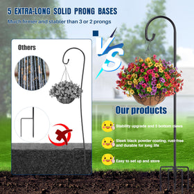 Ottsuls plant basket hanger stand to elevate baskets and pots