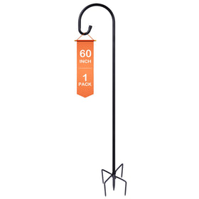 Ottsuls shepherd hook base with five-prong stability for upright garden displays