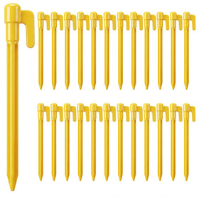 Oualhoo 5.8in yellow plastic stake ideal for tarps and light anchoring