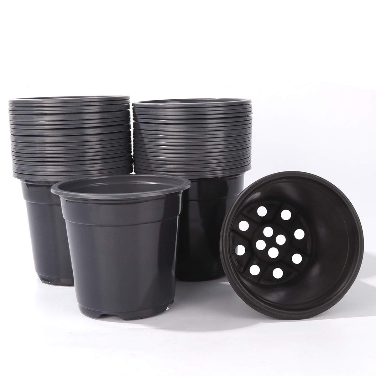 Oubest 6-inch plastic pot ideal for seed starting and early growth.