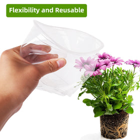 Oubest soft PP material pot resists squeezing damage and is reusable.