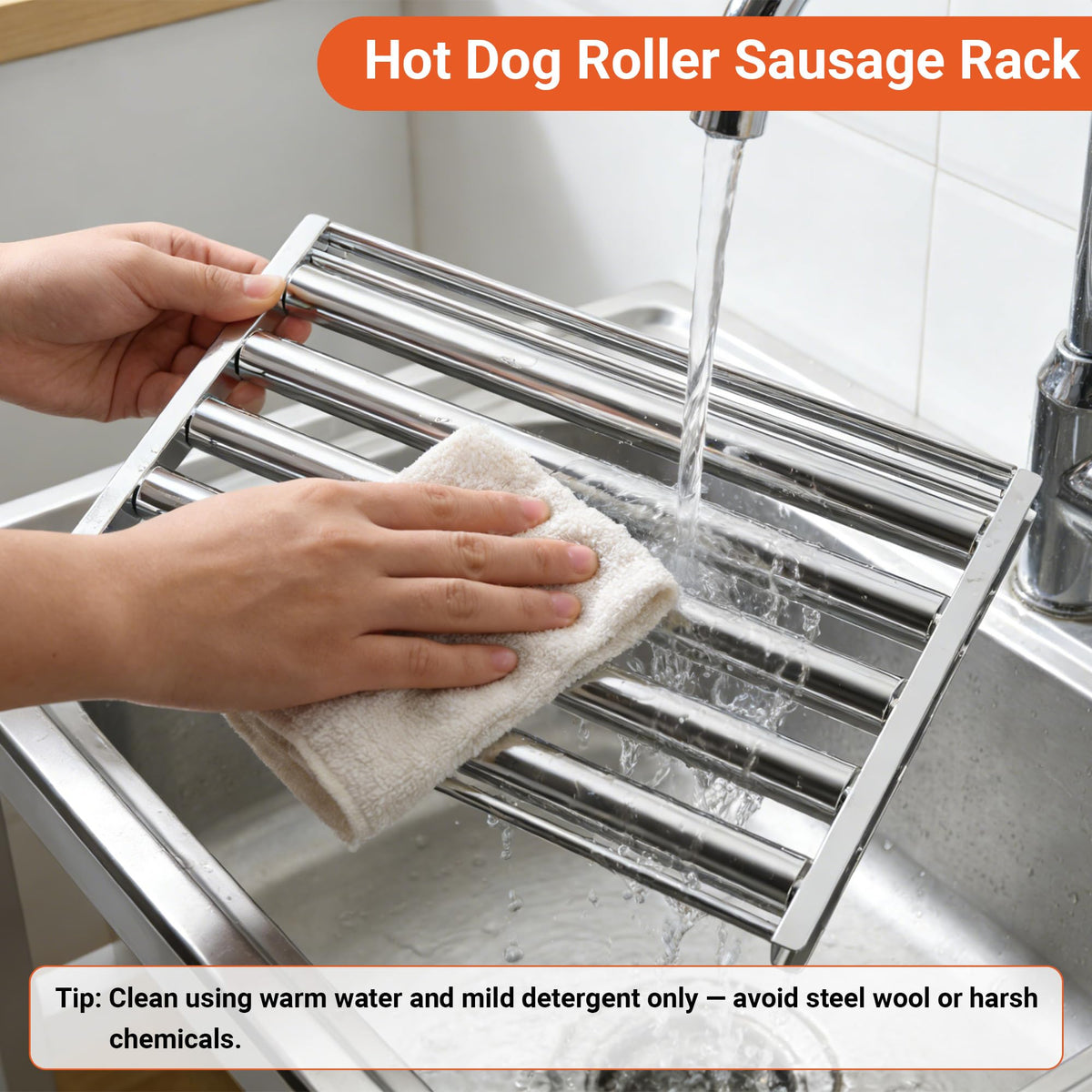OUBRTS durable food-grade stainless steel construction for long-term outdoor use.