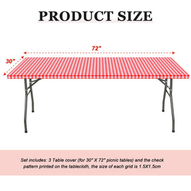 Oudain three-pack checkered tablecloths ready for gatherings and events