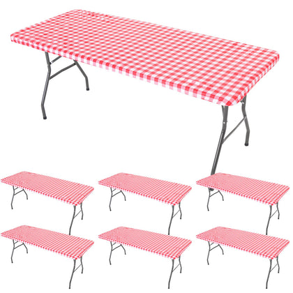 Oudain 6-pack tablecloths for folding rectangular tables, 72x30 inches, ideal for gatherings