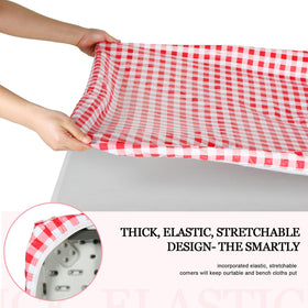 Oudain easy-clean tablecloth wipes clean with a sponge for quick maintenance