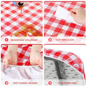 Oudain outdoor picnic tablecloth offers durable, reusable protection against spills