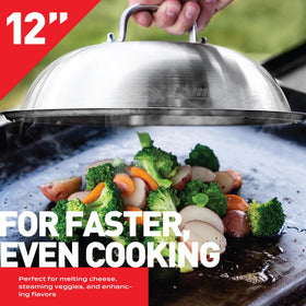 OUII rust resistant dome supports reliable melting during cookouts