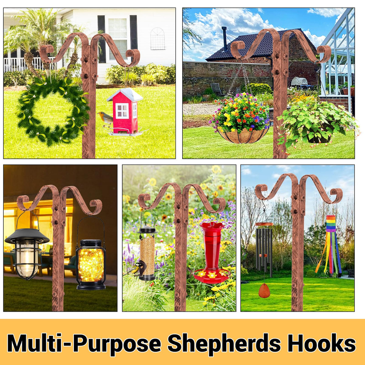 Ouinis freestanding stand shown in garden setting