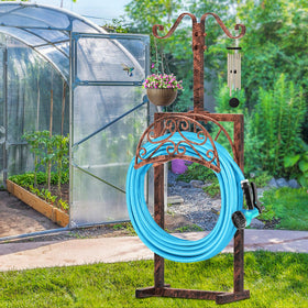 Ouinis vintage bronze finish on garden hose holder