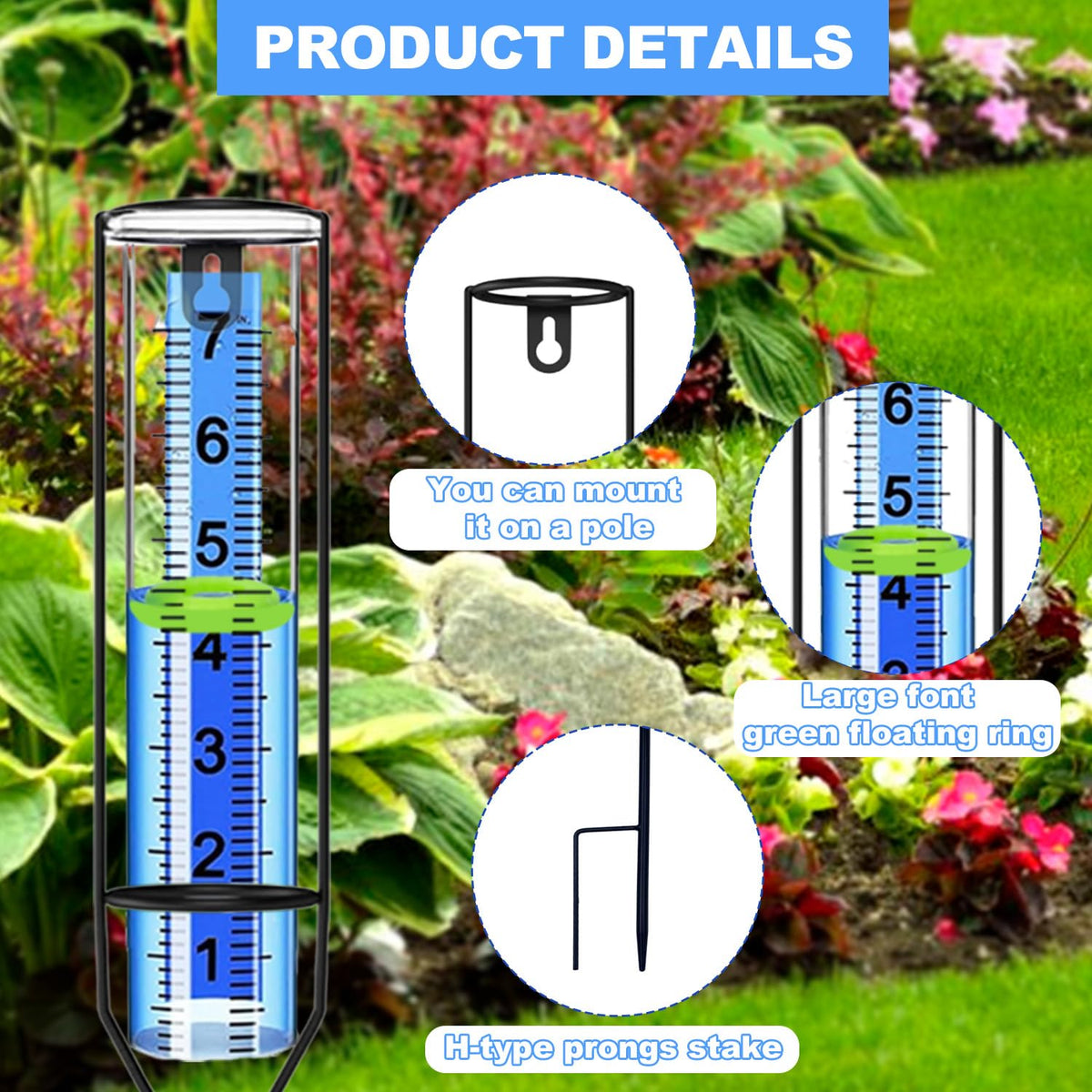 OUISJYER freeze-resistant rain gauge design withstands winter conditions.