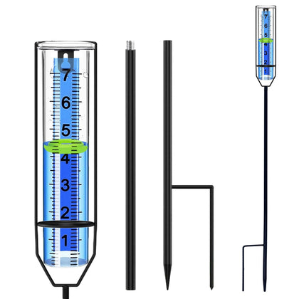 OUISJYER rain gauge with large, easy-to-read numbers for quick backyard readings.