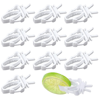 Ouligay 10pcs bird cage food holder demonstrates durable plastic design for secure millet feeding.