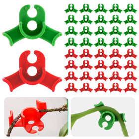 Ouligay circle-style red clips secure tomato stems for training