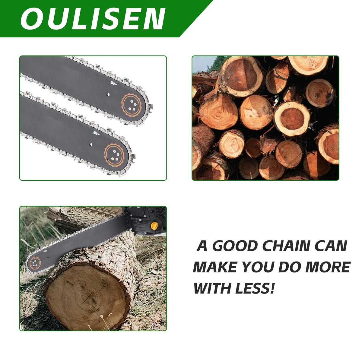 Oulisen sharpening files set included with chainsaw chain