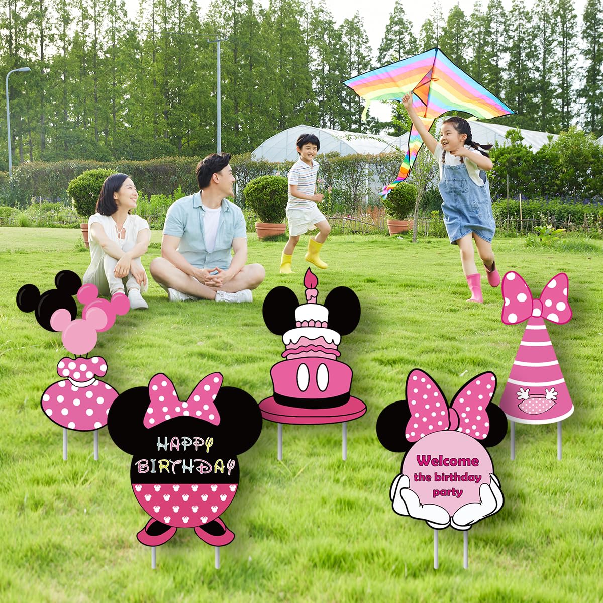 OULUN pink mouse lovely hat sign adds playful welcome