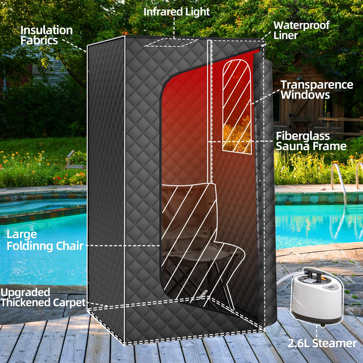ouluu compact sauna for travel packed for easy transport and storage