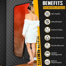 ouluu sauna tent with steamer control panel for easy temperature management