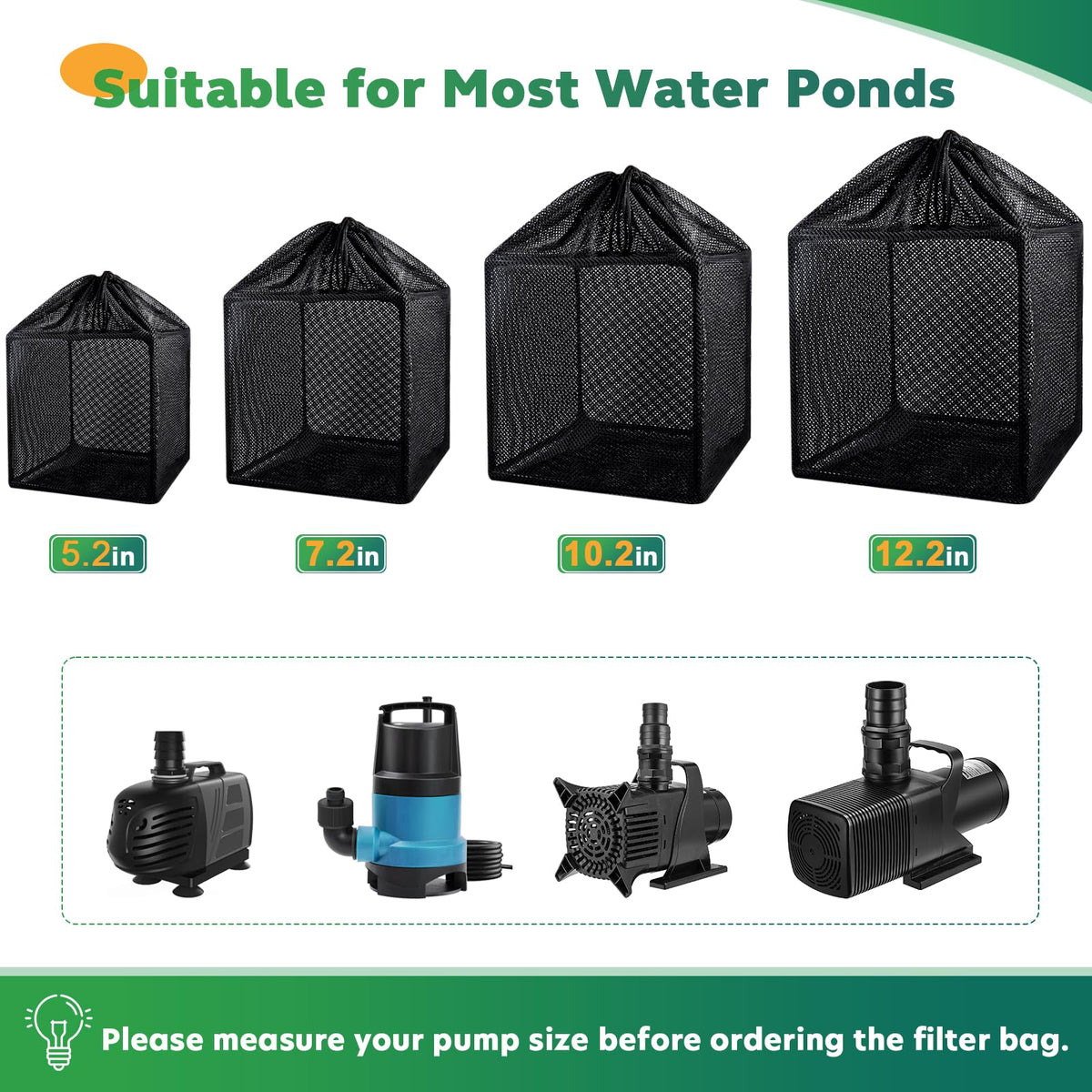 OUMEE debris-blocking bag reduces clogging and maintenance needs