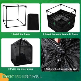 OUMEE bag is reusable and easy to clean for ongoing pond care