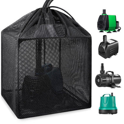 OUMEE pump filters bag with large 5.2-inch mesh protecting outdoor pond pumps