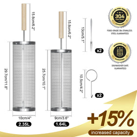 Oungelark rolling grill basket lock-tight system keeps food secure during rolling.