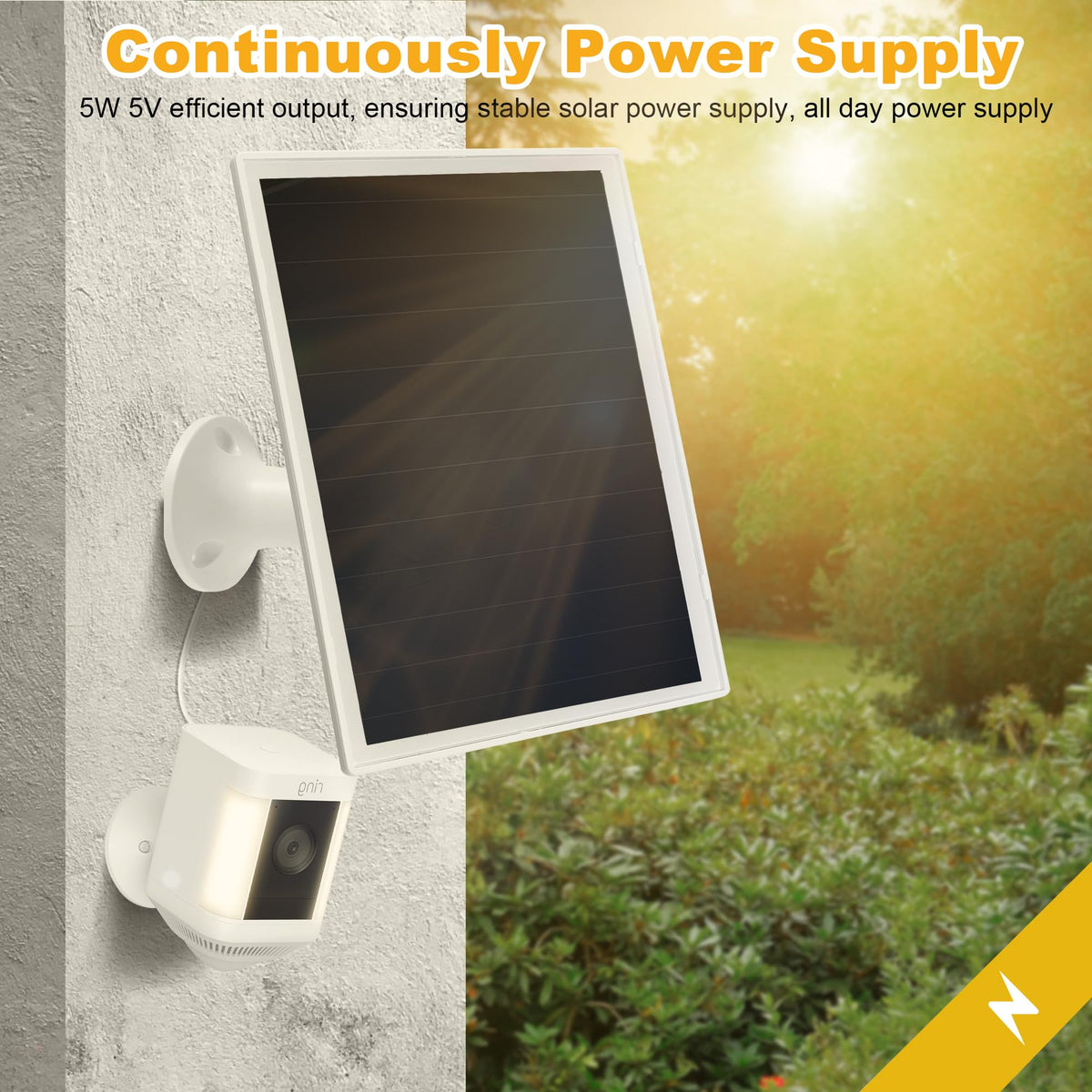 OuOudoit-360-degree-bracket-mount enables flexible sun orientation for steady charging.