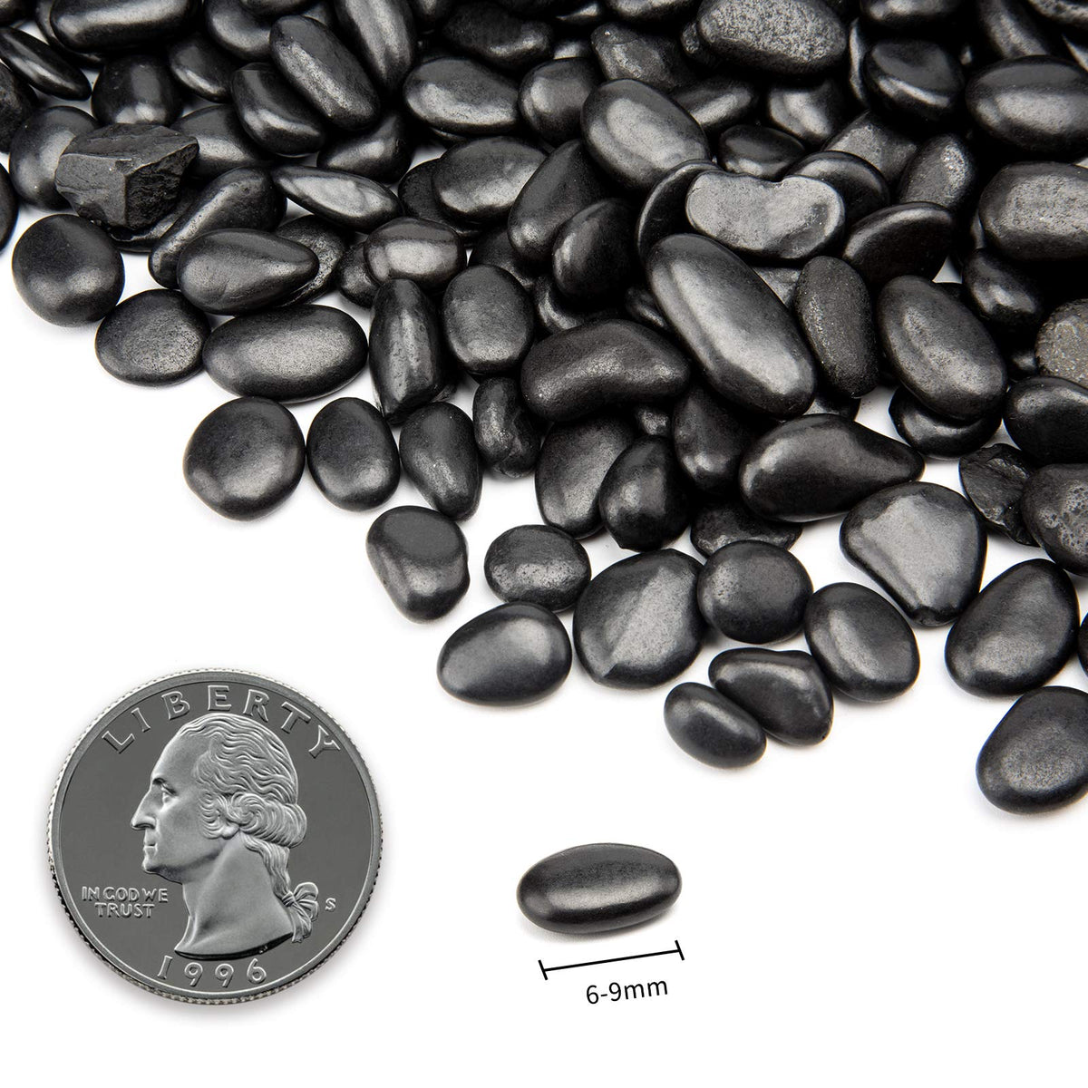 OUPENG pebbles for planters add contrast and tidy soil coverage